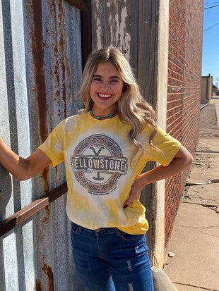 1541 Yellow bleached YELLOWSTONE tee