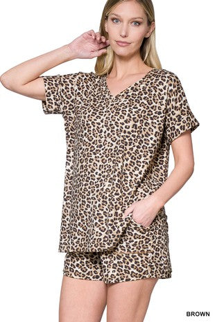 1741 Cheetah pajama set