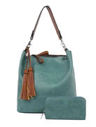 1758 Double tassel shoulder bag with wallet