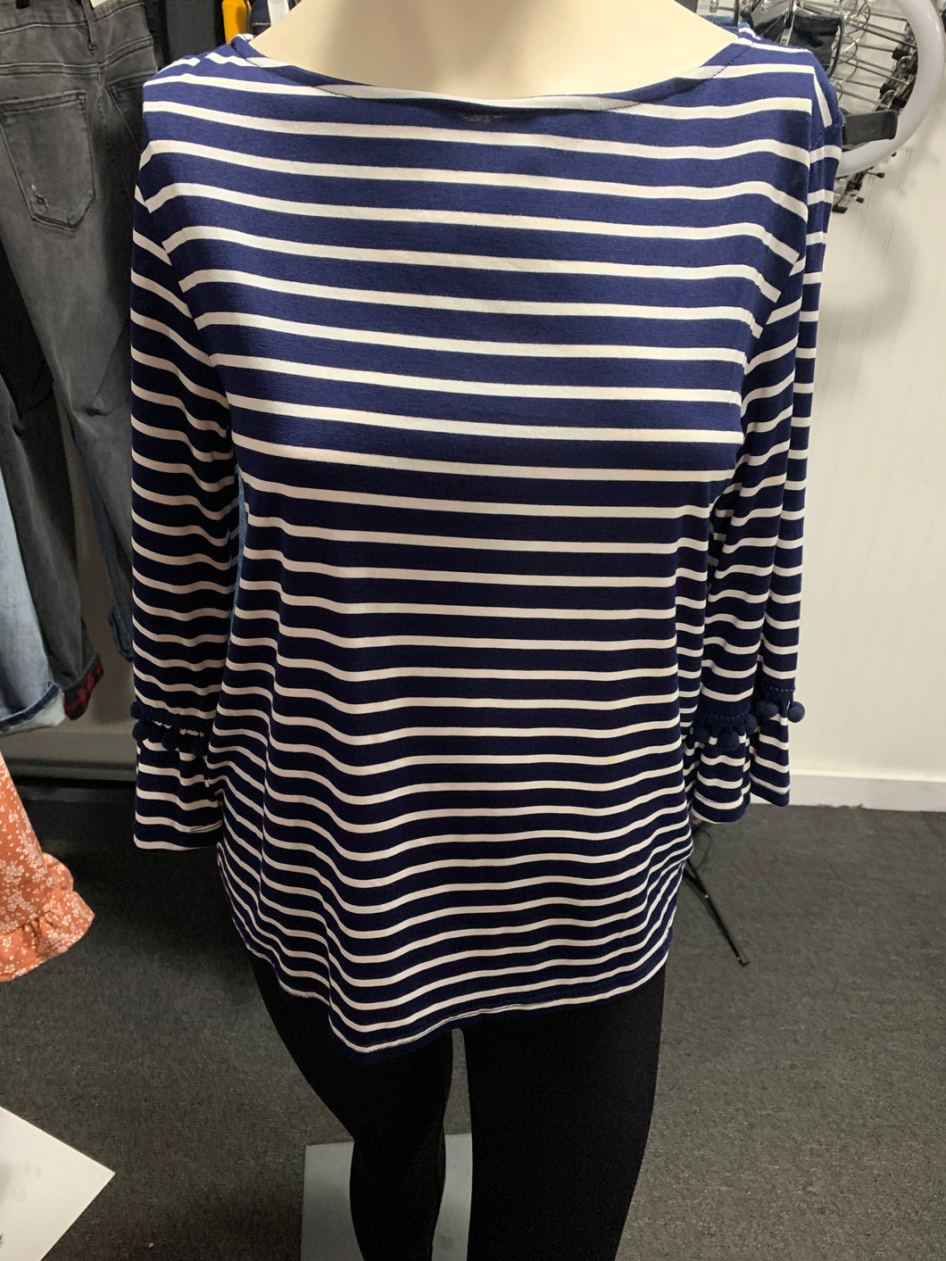 281 Blue and White stripe pullover