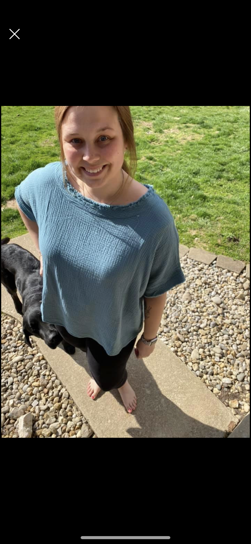 1141 Teal Gauze Poncho Top