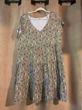 Load image into Gallery viewer, 860 Green &amp; Red Floral Plus Dresses
