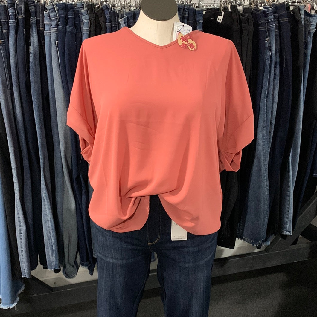 264B Pink short sleeve shell