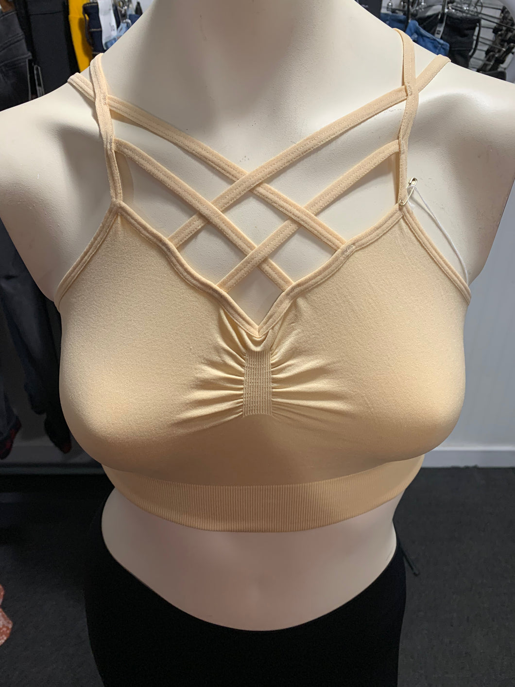 348 Tan criss cross bralette