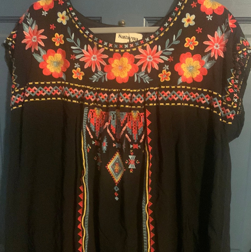 1717 Savanna Jane Embroidered top