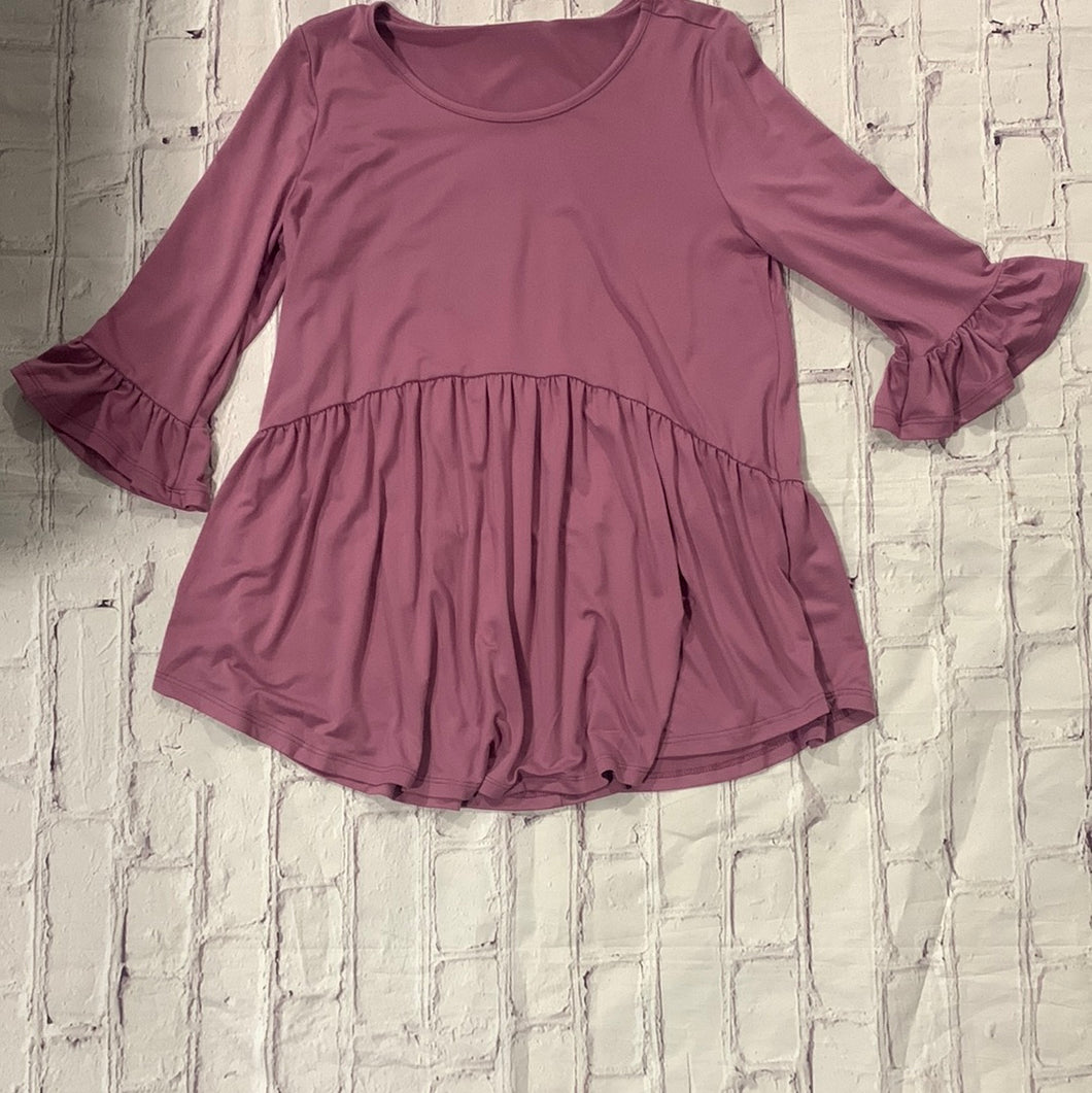 1224 Mauve baby doll top