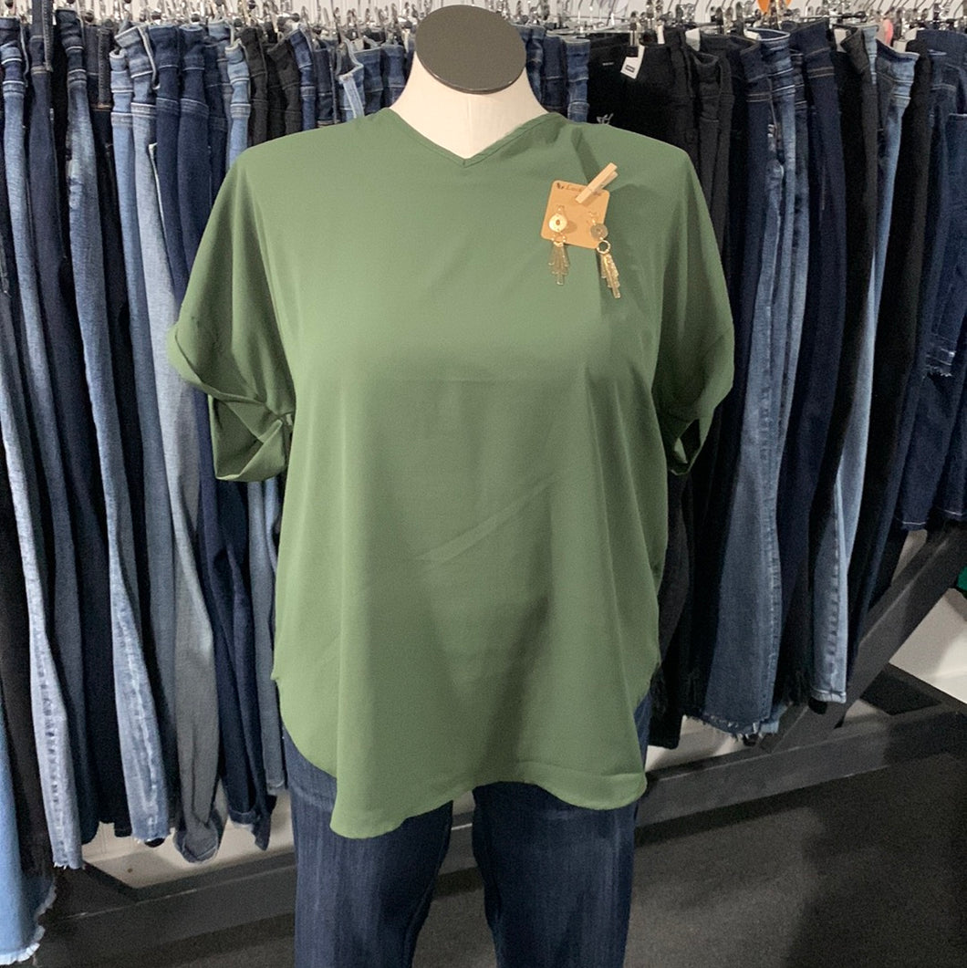 264 Green Short sleeve shell