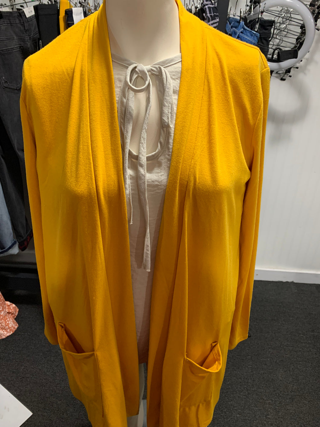 179 Gold open front cardigan