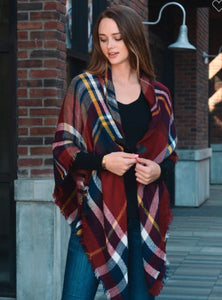 1007 Classic Flannel Poncho