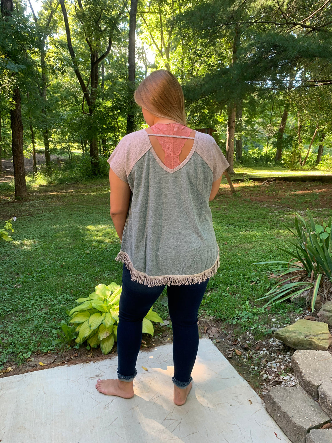 923 Short sleeve simple round neck